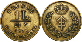 Coins of military cooperatives
POLSKA / POLAND / POLEN / POLSKO / MILITARY

Poland, Krasiczyn. Brewery in Krasiczyn - 1 liter of beer 1876 

Paty...