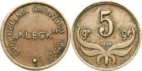 Coins of military cooperatives
POLSKA / POLAND / POLEN / POLSKO / MILITARY

Kleck - 5 groszy of the Cooperative of the 9th Garrison Battalion K.O.P...