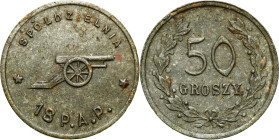 Coins of military cooperatives
POLSKA / POLAND / POLEN / POLSKO / MILITARY

Ostrow Mazowiecka - 50 groszy of the Cooperative 18th Field Artillery R...