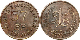 Coins of military cooperatives
POLSKA / POLAND / POLEN / POLSKO / MILITARY

Poznan / Posen - 1 zloty of the NCO's Casino of the 57th Infantry Regim...