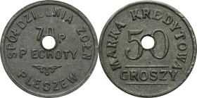 Coins of military cooperatives
POLSKA / POLAND / POLEN / POLSKO / MILITARY

Pleszew - 50 grosz of the Soldiers' Cooperative of the 70th Infantry Re...
