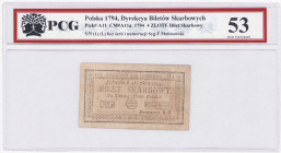COLLECTION Polish Banknotes - Kosciuszko Insurrection 1794
POLSKA / POLAND / POLEN / POLOGNE / POLSKO

Insurekcja Kościuszkowska. 4 zlote polskie 1...