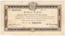 COLLECTION Banknotes Polish - Duchy of Warsaw
POLSKA / POLAND / POLEN / POLOGNE / POLSKO

Księstwo Warszawskie 1 Taler (Thaler) 1810 seria A – Jarc...