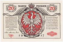 COLLECTION Polish Banknotes 1919-1938
POLSKA / POLAND / POLEN / POLOGNE / POLSKO

20 mark polskich 1916 jenerał, seria A - EXCELLENT 

Dziurka po...