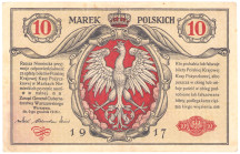 COLLECTION Polish Banknotes 1919-1938
POLSKA / POLAND / POLEN / POLOGNE / POLSKO

10 mark polskich 1916 seria A - Generał, biletów – RARE 

Odmia...