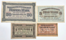 COLLECTION Polish Banknotes 1919-1938
POLSKA / POLAND / POLEN / POLOGNE / POLSKO

1/2 marki, 1 marka, 5 mark, 50 mark 1918, Kowno - group 4 sztuk ...