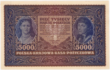 COLLECTION Polish Banknotes 1919-1938
POLSKA / POLAND / POLEN / POLOGNE / POLSKO

5.000 mark polskich 1920 II seria A 

Złamany w pionie, miejsco...
