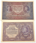 COLLECTION Polish Banknotes 1919-1938
POLSKA / POLAND / POLEN / POLOGNE / POLSKO

1.000 mark polskich 1919 seria II-B i 5.000 mark 1920 II-C 

- ...