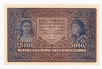 COLLECTION Polish Banknotes 1919-1938
POLSKA / POLAND / POLEN / POLOGNE / POLSKO

5.000 mark polskich 1920 III seria K 

Zagniecenia, nieświeży p...