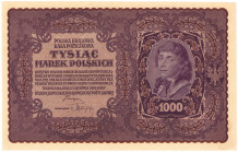 COLLECTION Polish Banknotes 1919-1938
POLSKA / POLAND / POLEN / POLOGNE / POLSKO

1.000 mark polskich 1919 I seria BN 

Złamane końcówki narożnik...