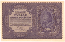 COLLECTION Polish Banknotes 1919-1938
POLSKA / POLAND / POLEN / POLOGNE / POLSKO

1.000 mark polskich 1919 II seria AY 

Lekkie naderwanie na dol...