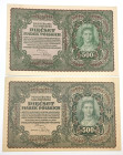 COLLECTION Polish Banknotes 1919-1938
POLSKA / POLAND / POLEN / POLOGNE / POLSKO

500 mark polskich 1919 seria I-BP i II-AJ 

Obiegowe egzemplarz...