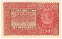 COLLECTION Polish Banknotes 1919-1938
POLSKA / POLAND / POLEN / POLOGNE / POLSKO

1513 20 mark polskich 1919 seria II-DP 

Drobne zagniecenia, ni...