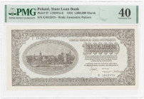 COLLECTION Polish Banknotes 1919-1938
POLSKA / POLAND / POLEN / POLOGNE / POLSKO

1.000.000 mark polskich 1923 seria E, PMG 40 - RARE 

Świeży, c...