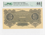 COLLECTION Polish Banknotes 1919-1938
POLSKA / POLAND / POLEN / POLOGNE / POLSKO

10.000 mark polskich 1922 seria L, PMG 64 EPQ - EXCELLENT 

Wyś...