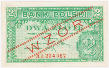 COLLECTION Polish Banknotes - Emigration 1939
POLSKA / POLAND / POLEN / POLOGNE / POLSKO

Emigracja. SPECIMEN 2 zlote 1939 seria A – RARITY R5 

...