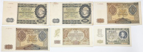 COLLECTION Polish Banknotes 1940 - 1948
POLSKA / POLAND / POLEN / POLOGNE / POLSKO

5 do 500 zlotys 1940 – 1941, group 5 banknotes 

Banknoty w p...