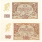 COLLECTION Polish Banknotes 1940 - 1948
POLSKA / POLAND / POLEN / POLOGNE / POLSKO

10 zlotys 1940 seria H i L, group 2 banknotes 

Przy banknoci...