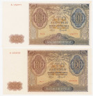 COLLECTION Polish Banknotes 1940 - 1948
POLSKA / POLAND / POLEN / POLOGNE / POLSKO

100 zlotys 1941 seria A i D, group 2 banknotes 

Pięknie zach...