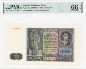 COLLECTION Polish Banknotes 1940 - 1948
POLSKA / POLAND / POLEN / POLOGNE / POLSKO

50 zlotys 1941 seria B, PMG 66 EPQ - BEAUTIFUL 

Egzemplarz w...