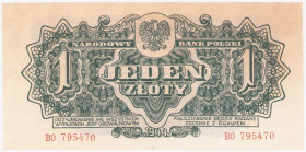 COLLECTION Polish Banknotes 1940 - 1948
POLSKA / POLAND / POLEN / POLOGNE / POLSKO

1 zloty 1944 seria BO – OBOWIĄZKOWYM 

Papier zżółknięty, jed...