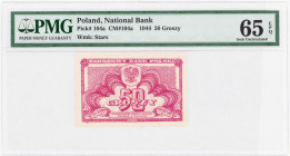 COLLECTION Polish Banknotes 1940 - 1948
POLSKA / POLAND / POLEN / POLOGNE / POLSKO

50 groszy 1944 PMG 65 EPQ - EXCELLENT 

Banknot bez oznaczeni...