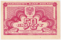 COLLECTION Polish Banknotes 1940 - 1948
POLSKA / POLAND / POLEN / POLOGNE / POLSKO

50 groszy 1944 

Banknot bez oznaczeń serii i numeracji.Niewi...