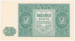 COLLECTION Polish Banknotes 1940 - 1948
POLSKA / POLAND / POLEN / POLOGNE / POLSKO

 2 zlote 1946 – EXCELLENT 

Banknot bez oznaczenia serii i nu...