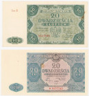 COLLECTION Polish Banknotes 1940 - 1948
POLSKA / POLAND / POLEN / POLOGNE / POLSKO

20 zlotys 1946 seria A i 20 zlotys 1947 seria D 

20 złotych ...