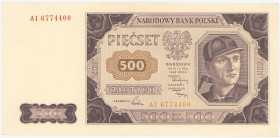 COLLECTION Polish Banknotes 1940 - 1948
POLSKA / POLAND / POLEN / POLOGNE / POLSKO

500 zlotys 1948 seria AI 

Nieświeże narożniki, miejscowe zag...