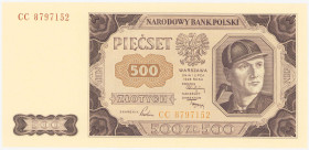 COLLECTION Polish Banknotes 1940 - 1948
POLSKA / POLAND / POLEN / POLOGNE / POLSKO

500 zlotys 1948 seria CC 

Pięknie zachowany.Lucow 1309a (R0)...