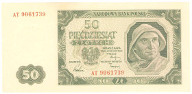 COLLECTION Polish Banknotes 1940 - 1948
POLSKA / POLAND / POLEN / POLOGNE / POLSKO

50 zlotys 1948 seria AT - EXCELLENT 

Emisyjny stan zachowani...