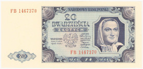 COLLECTION Polish Banknotes 1940 - 1948
POLSKA / POLAND / POLEN / POLOGNE / POLSKO

20 zlotys 1948 seria FB 

Piękne egzemplarze.&nbsp;Kolejny eg...