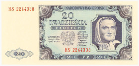 COLLECTION Polish Banknotes 1940 - 1948
POLSKA / POLAND / POLEN / POLOGNE / POLSKO

20 zlotys 1948 seria HS - EXCELLENT 

&nbsp;Emisyjny stan zac...