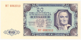 COLLECTION Polish Banknotes 1940 - 1948
POLSKA / POLAND / POLEN / POLOGNE / POLSKO

20 zlotys 1948 seria HT 

Piękny egzemplarz.&nbsp;Lucow 1272 ...