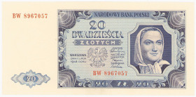 COLLECTION Polish Banknotes 1940 - 1948
POLSKA / POLAND / POLEN / POLOGNE / POLSKO

20 zlotys 1948 seria BW 

Lekkie przybrudzenia.Lucow 1269 (R2...