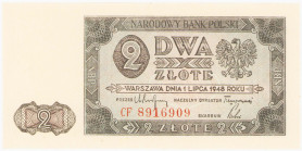 COLLECTION Polish Banknotes 1940 - 1948
POLSKA / POLAND / POLEN / POLOGNE / POLSKO

2 zlote 1948 seria CF - EXCELLENT 

Pięknie zachowane.&nbsp;L...