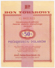 COLLECTION Banknotes / PEKAO vouchers
POLSKA / POLAND / POLEN / POLOGNE / POLSKO

Bank Polska Kasa Opieki S.A. Gift voucher for 50 dollars 1960 ser...