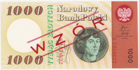 COLLECTION PRL banknotes
POLSKA / POLAND / POLEN / POLOGNE / POLSKO

SPECIMEN 1.000 zlotys 1965 seria S 

Wzór kolekcjonerski wykonany w późniejs...