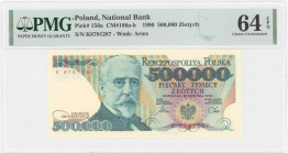 COLLECTION PRL banknotes
POLSKA / POLAND / POLEN / POLOGNE / POLSKO

500.000 zlotys 1990 seria K, PMG 64 EPQ 

Wyśmienicie zachowany banknot w gr...