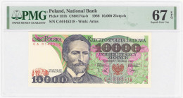 COLLECTION PRL banknotes
POLSKA / POLAND / POLEN / POLOGNE / POLSKO

10.000 zlotys 1988 seria CA, PMG 67 EPQ - EXCELLENT 

Wyśmienicie zachowany ...