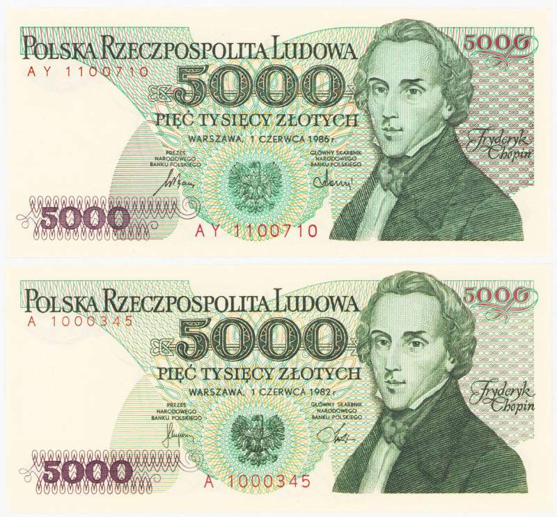 COLLECTION PRL banknotes
POLSKA / POLAND / POLEN / POLOGNE / POLSKO

5.000 zl...