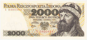 COLLECTION PRL banknotes
POLSKA / POLAND / POLEN / POLOGNE / POLSKO

2.000 zlotys 1979 seria S 

Pierwsza seria w tej emisji.Wyśmienicie zachowan...