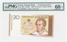 COLLECTION Polish Banknotes since 1990
POLSKA / POLAND / POLEN / POLOGNE / POLSKO

20 zlotys 2009 Juliusz Słowacki, PMG 68 EPQ 

Wyśmienicie zach...