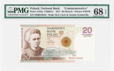 COLLECTION Polish Banknotes since 1990
POLSKA / POLAND / POLEN / POLOGNE / POLSKO

20 zlotys 2011 Maria Skłodowska-Curie, PMG 68 EPQ 

Wyśmienici...