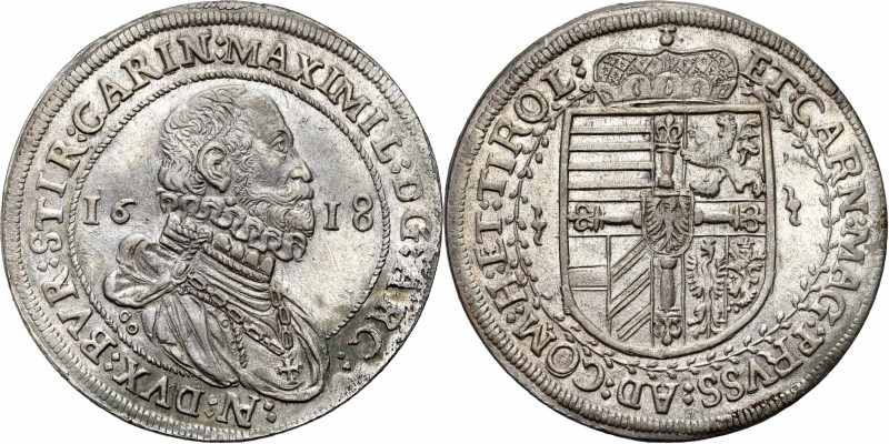 Austria
Austria, Maximilian III (16021618). Thaler 1618, Hall - NICE 

Aw.: P...