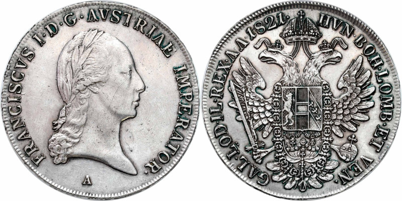 Austria
Austria. Francis I (1782-1835). Thaler 1821 A, Vienna 

Wyraźne szcze...