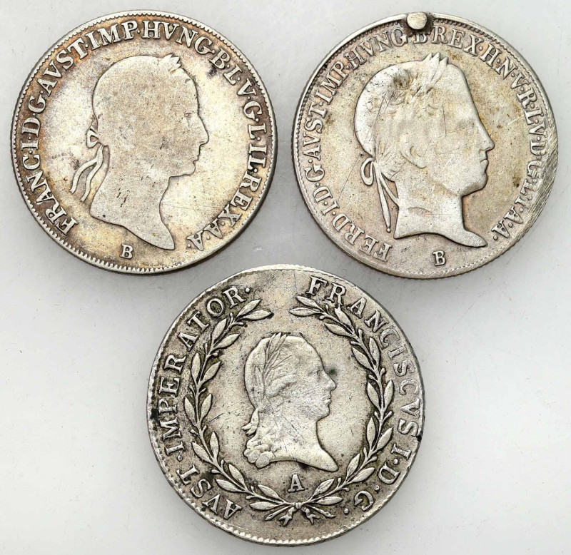 Austria
Austria. 20 kreuzer 1810 A, Vienna, 1835 B, Kremnica, 1847 B, Kremnica ...