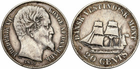 Denmark
Denmark. Frederik VII (18481863). Danska Vstindien. 20 cents 1859 

Patyna. Rzadsza moneta.Hede 19

Details: 6,93 g Ag 
Condition: 3/3+ ...