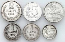 Latvia / Lithuania / Estonia
Lithuania, Latvia. 1 litas to 5 litas 1924-1991, set of 6 coins 

W przewadze monety około stanu 3+.Monety srebrne o ł...